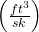 \left( \frac{ft^3}{sk} \right)