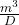 \tfrac{m^3}{D}