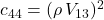 c_{44}=(\rho \, V_{13})^2