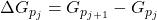 \Delta G_{p_{j}}=G_{p_{j+1}}-G_{p_{j}}