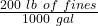 \tfrac{200\ lb\ of\ fines}{1000\ gal }
