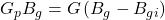 G_{p}B_{g}=G\, (B_{g}-B_{gi})