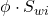\phi \cdot S_{wi}