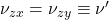 \nu_{zx} =\nu_{zy} \equiv \nu'
