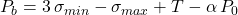 P_b = 3\, \sigma_{min} - \sigma_{max} + T - \alpha \, P_0