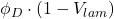 \phi _D \cdot (1-V_{lam})
