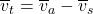 \overline{v}_{t}= \overline{v}_{a}-\overline{v}_{s}