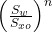 \small \left( \frac{S_w}{S_{xo}} \right)^n