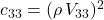 c_{33}=(\rho \, V_{33})^2