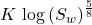 \small K\, \log \left ( S_w \right )^{\frac{5}{8}}