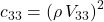 c_{33} = \left( \rho\, V_{33} \right)^2