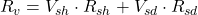 R_v = V _{sh} \cdot R _{sh} + V _{sd} \cdot R _{sd} \qquad