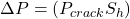  \Delta P = (P_{crack} − S_h) 