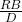 \tfrac{RB}{D}