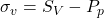  \sigma _v = S_V - P_p 
