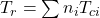 T_{r}=\sum n_{i}T_{ci}