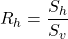  R_h = \dfrac{S_h}{S_v} 