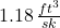 1.18\, \frac{ft^3}{sk}