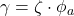 \gamma = \zeta \cdot \phi _a