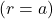 (r = a)