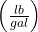 \left( \tfrac{lb}{gal} \right )