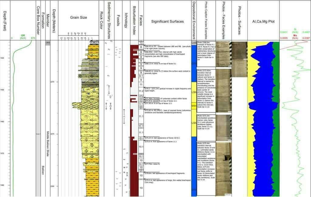 Detailed core description example