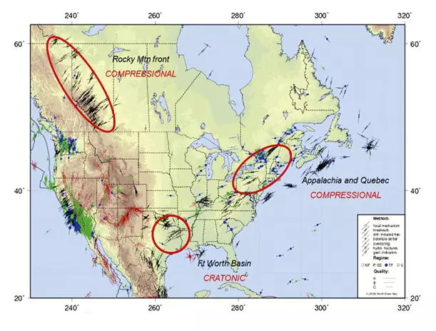 Portion of the World Stress Map showing the direction of maximum horizontal stress, denoted by the azimuth of the line, and the faulting regime, Hydraulic Fracturing, Fracturing fluids types, Fracture geometry, Frac job design, Hydraulic fracturing techniques, Fracture propagation, Fracking equipment, Fracturing fluid composition, Hydraulic fracturing explained, Fracking techniques, Hydraulic fracturing process, Hydraulic Fracturing, Fracking, Shale Gas Extraction, Fracture Stimulation, Fracturing Fluids, Proppants, Unconventional Oil and Gas, Hydraulic Fracturing Process, Frac Jobs, Fracture Network, Fracture Propagation, Horizontal Drilling, Hydraulic Fracturing Wells, Frac Sand, Well Stimulation, Shale Formation, Fracture Fluids, Fracture Treatment, Fracture Pressure, Reservoir Stimulation, Fracture Design, Fracture Width, Fracture Monitoring, Fracture Optimization, Fracture Mechanics