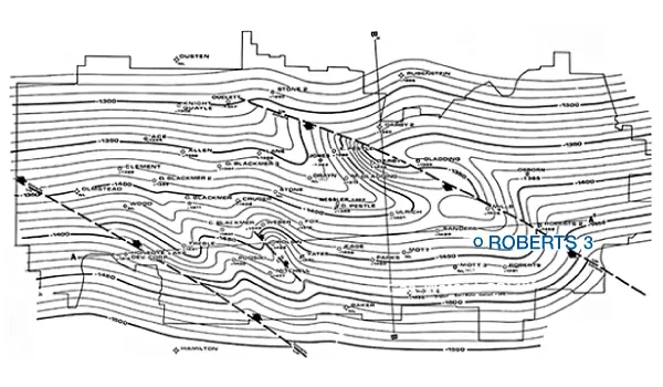 Roberts #3 well location